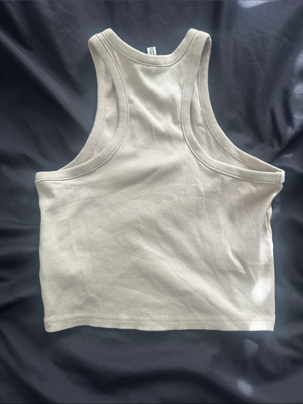 Kids Ribbed Tank Top - Neutral Cream Medium - Picture 2 of 3